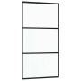 Puerta corredera ESG vidrio y aluminio negra 102x205 cm