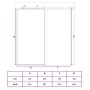 Puerta corredera ESG vidrio y aluminio negra 102x205 cm