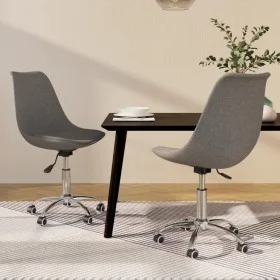 Drehbare Esszimmerstühle, 2 Einheiten, hellgrauer Stoff von vidaXL, Essstühle - Ref: Foro24-338341, Preis: 114,12 €, Rabatt: %