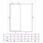 Puerta corredera ESG vidrio y aluminio negra 76x205 cm