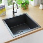 Handgefertigte Küchenspüle aus schwarzem Edelstahl von vidaXL, Sinkt - Ref: Foro24-145083, Preis: 117,20 €, Rabatt: %