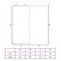 Puerta corredera ESG vidrio y aluminio negra 90x205 cm