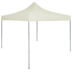 Carpa plegable profesional acero color crema 2x2 m