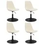 Drehbare Esszimmerstühle, 4 Einheiten, cremefarbener Samt von vidaXL, Essstühle - Ref: Foro24-338389, Preis: 288,13 €, Rabatt: %