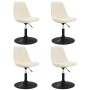 Swivel dining chairs 4 units cream velvet by vidaXL, dining chairs - Ref: Foro24-338389, Price: 265,18 €, Discount: %