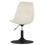 Swivel dining chairs 4 units cream velvet by vidaXL, dining chairs - Ref: Foro24-338389, Price: 265,18 €, Discount: %