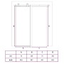 Puerta corredera ESG vidrio y aluminio negra 76x205 cm
