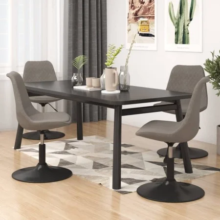 Drehbare Esszimmerstühle, 4 Stück, hellgraues Samtgewebe. von vidaXL, Essstühle - Ref: Foro24-338391, Preis: 266,66 €, Rabatt: %