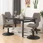 Drehbare Esszimmerstühle, 4 Stück, hellgraues Samtgewebe. von vidaXL, Essstühle - Ref: Foro24-338391, Preis: 266,66 €, Rabatt: %