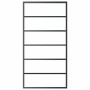 Puerta corredera ESG vidrio y aluminio negra 102x205 cm