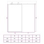 Puerta corredera ESG vidrio y aluminio negra 102x205 cm