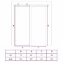 Puerta corredera ESG vidrio y aluminio negra 76x205 cm