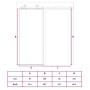 Puerta corredera ESG vidrio y aluminio negra 90x205 cm