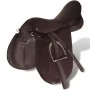 16" horse saddle and brown leather set 14 cm, 5 in 1 by vidaXL, Frames - Ref: Foro24-90646, Price: 202,86 €, Discount: %