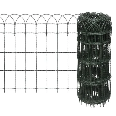 Pulverbeschichteter Eisenzaun für Rasen 25x0,65 m von vidaXL, Garteneinfassung und Einfassung - Ref: Foro24-141074, Preis: 95...