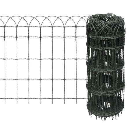 Pulverbeschichteter Eisenzaun für Rasen 25x0,65 m von vidaXL, Garteneinfassung und Einfassung - Ref: Foro24-141074, Preis: 89...