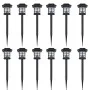 Solar lamp set 12 units with stakes 8.6x8.6x38 cm by vidaXL, Outdoor lighting - Ref: Foro24-41161, Price: 50,60 €, Discount: %