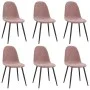 Dining chairs 6 units pink velvet by vidaXL, dining chairs - Ref: Foro24-3082885, Price: 326,85 €, Discount: %