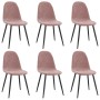 Esszimmerstühle 6 Einheiten rosa Samt von vidaXL, Essstühle - Ref: Foro24-3082885, Preis: 332,75 €, Rabatt: %