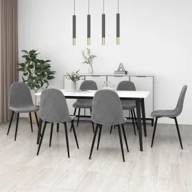 Drehbare Esszimmerstühle, 6 Stück, hellgrauer Samt von vidaXL, Essstühle - Ref: Foro24-3082881, Preis: 278,72 €, Rabatt: %