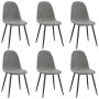 Drehbare Esszimmerstühle, 6 Stück, hellgrauer Samt von vidaXL, Essstühle - Ref: Foro24-3082881, Preis: 278,72 €, Rabatt: %