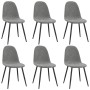 Drehbare Esszimmerstühle, 6 Stück, hellgrauer Samt von vidaXL, Essstühle - Ref: Foro24-3082881, Preis: 282,89 €, Rabatt: %