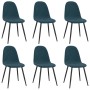 Esszimmerstühle 6 Einheiten aus blauem Samt von vidaXL, Essstühle - Ref: Foro24-3082880, Preis: 337,93 €, Rabatt: %