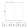 Puerta corredera ESG vidrio y aluminio negra 102x205 cm