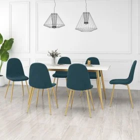 Sillas de comedor 6 unidades terciopelo azul de vidaXL, Sillas de comedor - Ref: Foro24-3082869, Precio: 323,99 €, Descuento: %