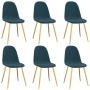 Esszimmerstühle 6 Einheiten aus blauem Samt von vidaXL, Essstühle - Ref: Foro24-3082869, Preis: 329,12 €, Rabatt: %
