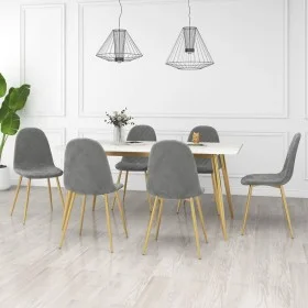 Swivel dining chairs 6 pcs light gray velvet by vidaXL, dining chairs - Ref: Foro24-3082870, Price: 322,22 €, Discount: %
