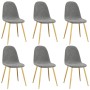 Drehbare Esszimmerstühle 6 Stk. hellgrauer Samt von vidaXL, Essstühle - Ref: Foro24-3082870, Preis: 327,32 €, Rabatt: %