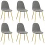 Swivel dining chairs 6 pcs light gray velvet by vidaXL, dining chairs - Ref: Foro24-3082870, Price: 321,46 €, Discount: %