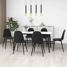 Esszimmerstuhl 6 Einheiten schwarzer Samt von vidaXL, Essstühle - Ref: Foro24-3082887, Preis: 324,68 €, Rabatt: %