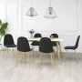 Dining chair 6 units black velvet by vidaXL, dining chairs - Ref: Foro24-3082876, Price: 363,10 €, Discount: %