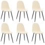 Dining chairs 6 units cream white velvet by vidaXL, dining chairs - Ref: Foro24-3082890, Price: 304,34 €, Discount: %