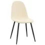Sillas de comedor 6 unidades terciopelo blanco crema de vidaXL, Sillas de comedor - Ref: Foro24-3082890, Precio: 299,40 €, De...