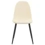 Sillas de comedor 6 unidades terciopelo blanco crema de vidaXL, Sillas de comedor - Ref: Foro24-3082890, Precio: 299,40 €, De...