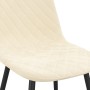 Dining chairs 6 units cream white velvet by vidaXL, dining chairs - Ref: Foro24-3082890, Price: 304,34 €, Discount: %