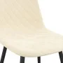Sillas de comedor 6 unidades terciopelo blanco crema de vidaXL, Sillas de comedor - Ref: Foro24-3082890, Precio: 299,40 €, De...