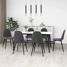 Dining chairs 6 units dark gray velvet by vidaXL, dining chairs - Ref: Foro24-3082882, Price: 318,52 €, Discount: %