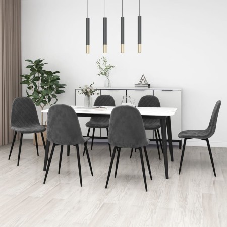 Esszimmerstühle 6 Einheiten dunkelgrauer Samt von vidaXL, Essstühle - Ref: Foro24-3082882, Preis: 324,11 €, Rabatt: %