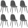Dining chairs 6 units dark gray velvet by vidaXL, dining chairs - Ref: Foro24-3082882, Price: 318,52 €, Discount: %