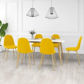 Dining chairs 6 pcs mustard yellow velvet by vidaXL, dining chairs - Ref: Foro24-3082877, Price: 329,77 €, Discount: %