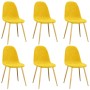 Sillas de comedor 6 uds terciopelo amarillo mostaza de vidaXL, Sillas de comedor - Ref: Foro24-3082877, Precio: 329,58 €, Des...