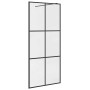 Mampara ducha accesible vidrio ESG transparente negro 90x195 cm