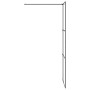 Mampara ducha accesible vidrio ESG transparente negro 90x195 cm