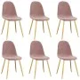 Dining chairs 6 units pink velvet by vidaXL, dining chairs - Ref: Foro24-3082874, Price: 336,34 €, Discount: %