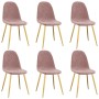 Esszimmerstühle 6 Einheiten rosa Samt von vidaXL, Essstühle - Ref: Foro24-3082874, Preis: 341,90 €, Rabatt: %