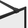 Mampara ducha accesible vidrio ESG transparente negro 90x195 cm